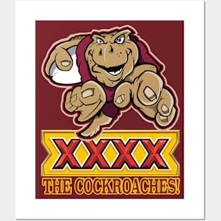 State of Origin - QLD Maroons - XXXX THE COCKROACHES Posters and Art